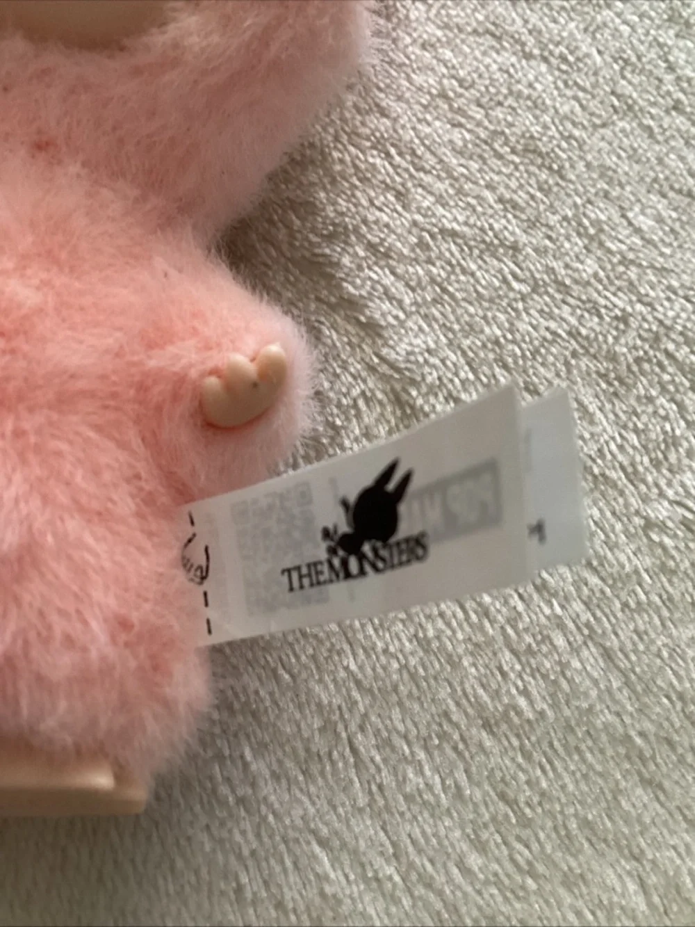 Plush Pink Bunny Keyring Pet Toy Accessory